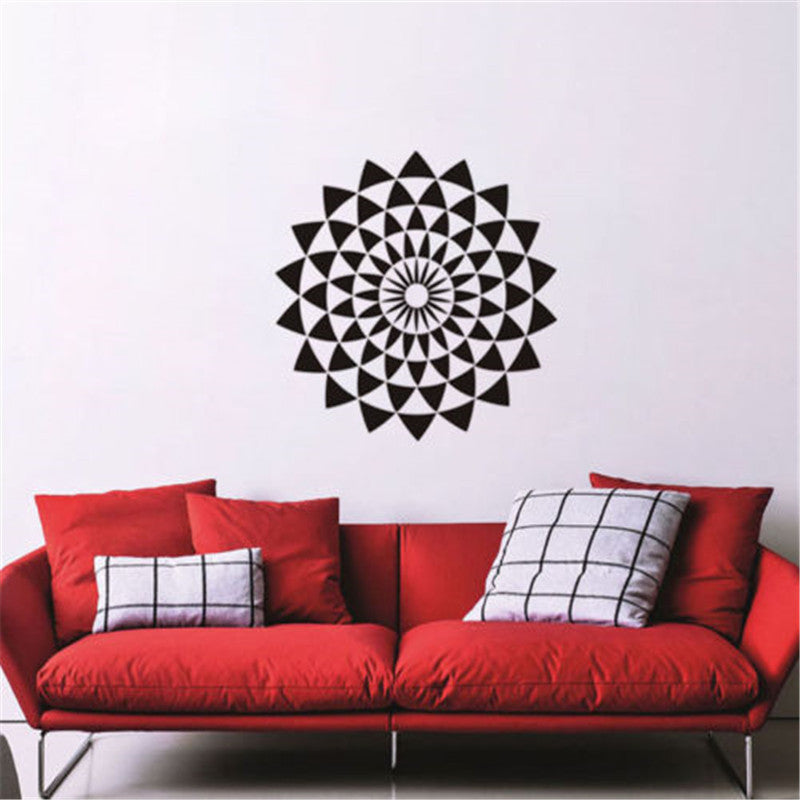 Geometrische Illusions-Lotus-Wandsticker