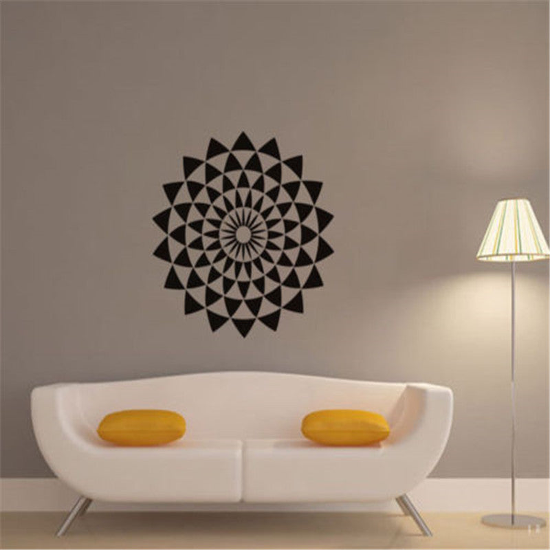 Geometrische Illusions-Lotus-Wandsticker