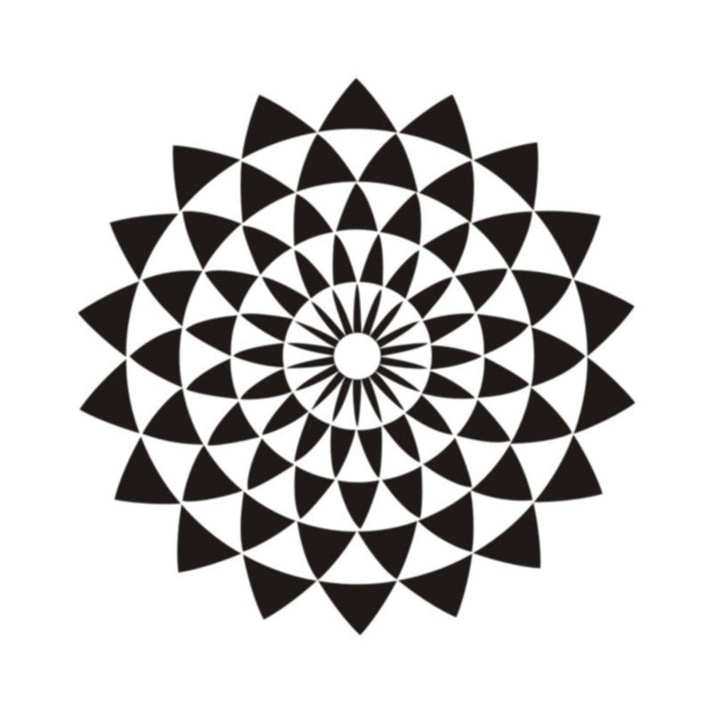 Geometrische Illusions-Lotus-Wandsticker